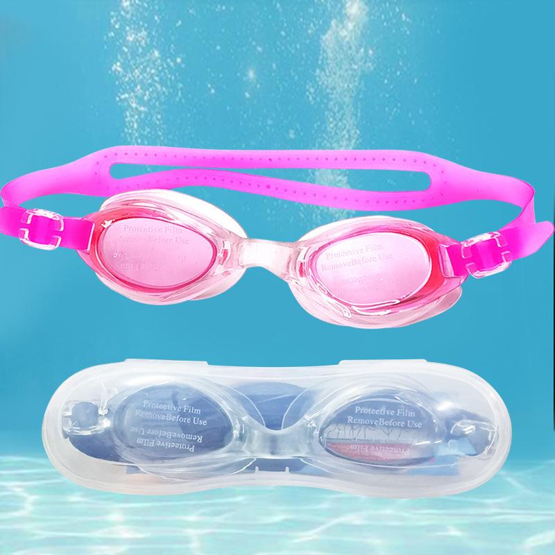 

Очки в коробке Водонепроницаемые очки Очки для бассейна Мужские и женские очки Очки для планшетов Очки для дайвинга #C1BRG# ярко-розовый