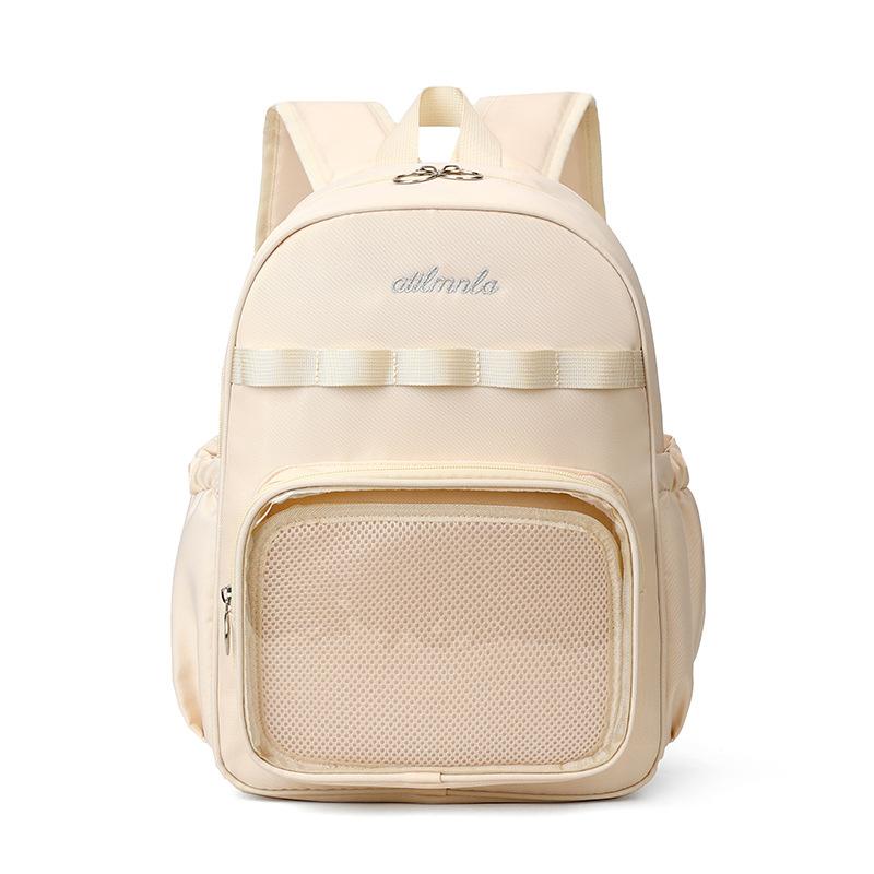 

Transparent layer backpack women s 2025 new pain bag, small food, high value, junior high school backpack, large-capacity schoolbag