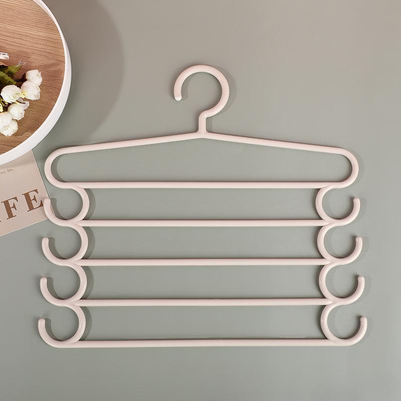 

1/2/3 шт. Стойка для брюк многофункциональная, экономящая место в доме, многослойная вешалка для брюк, цветная прищепка для одежды, 5 слоев 2pcs