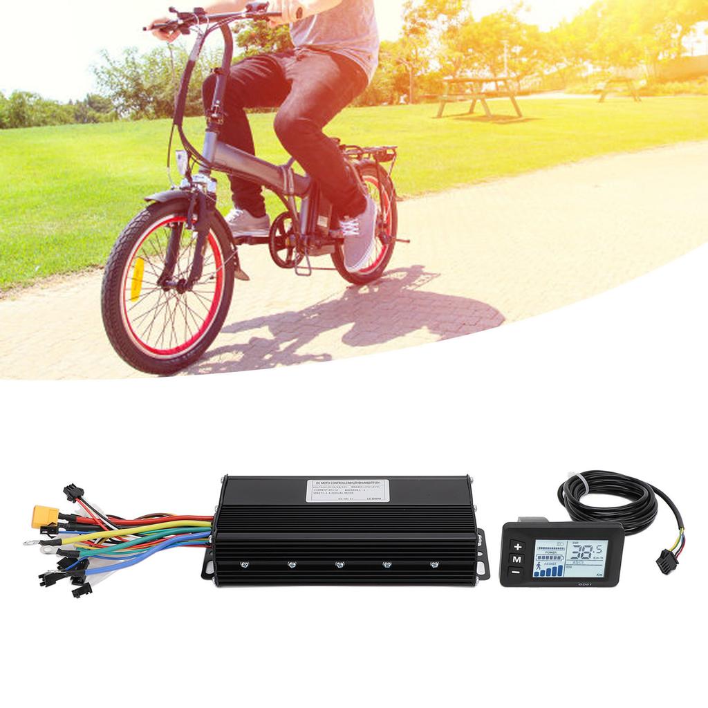 Electric Cycle Conversion Kit 36V 48V 52V 40A Sine Wave Brushless Controller and GD01 LCD Display for Repair Replacement