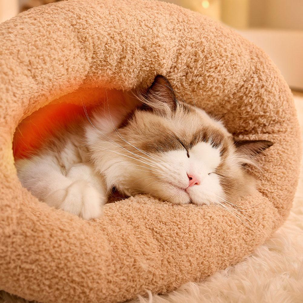 Warm Cat Sleeping Bag Soft Cat Bed Comfortable Tunnel Cat Nest Closed Pet House for Cats Lovely Cat Nest Accessories