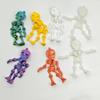 Multi-color 3D Printed Movable Skeleton Toy for Halloween Decor