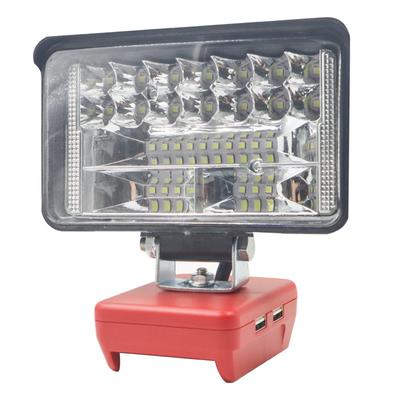 Wireless LED Work Light 4 Inch, 34 LEDs, 5400 LM, Dual USB Port for Milwaukee M1818v Rechargeable Batteries