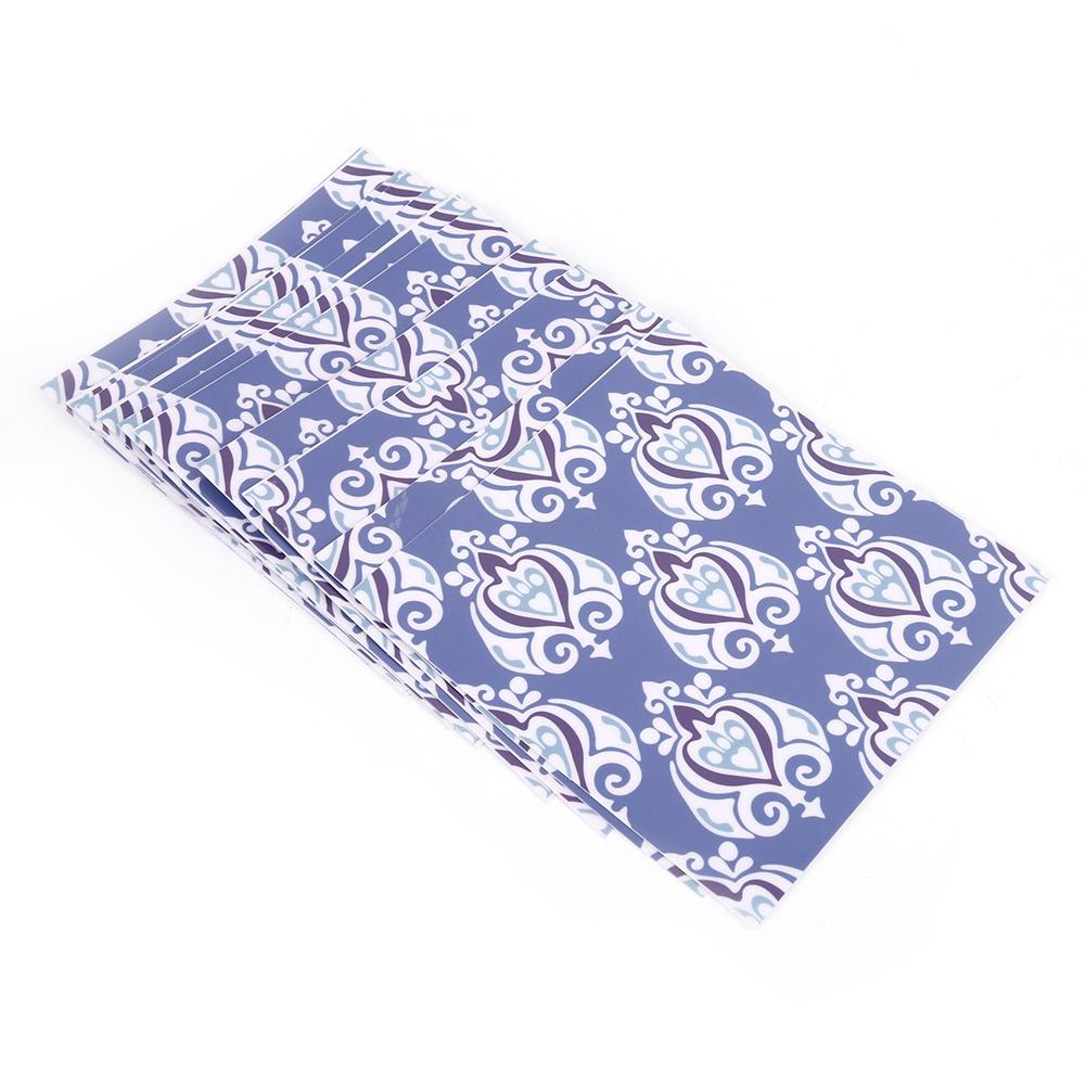 10Pcs Set 15x15cm Retro Style Tile Sticker Kitchen Floor Bathroom Anti Skid Waterproof Sticker