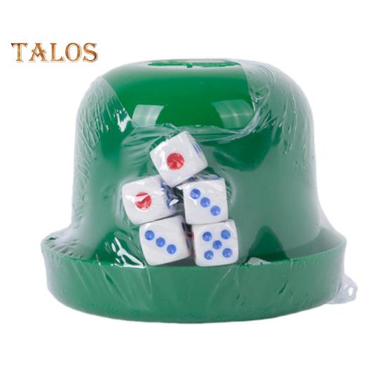 1 Set Dice Cup with 5 Dot Dice Heavy Duty Manual Shaker Cup Bar Party KTV Gambling Drinking Board Game Casino Equipment