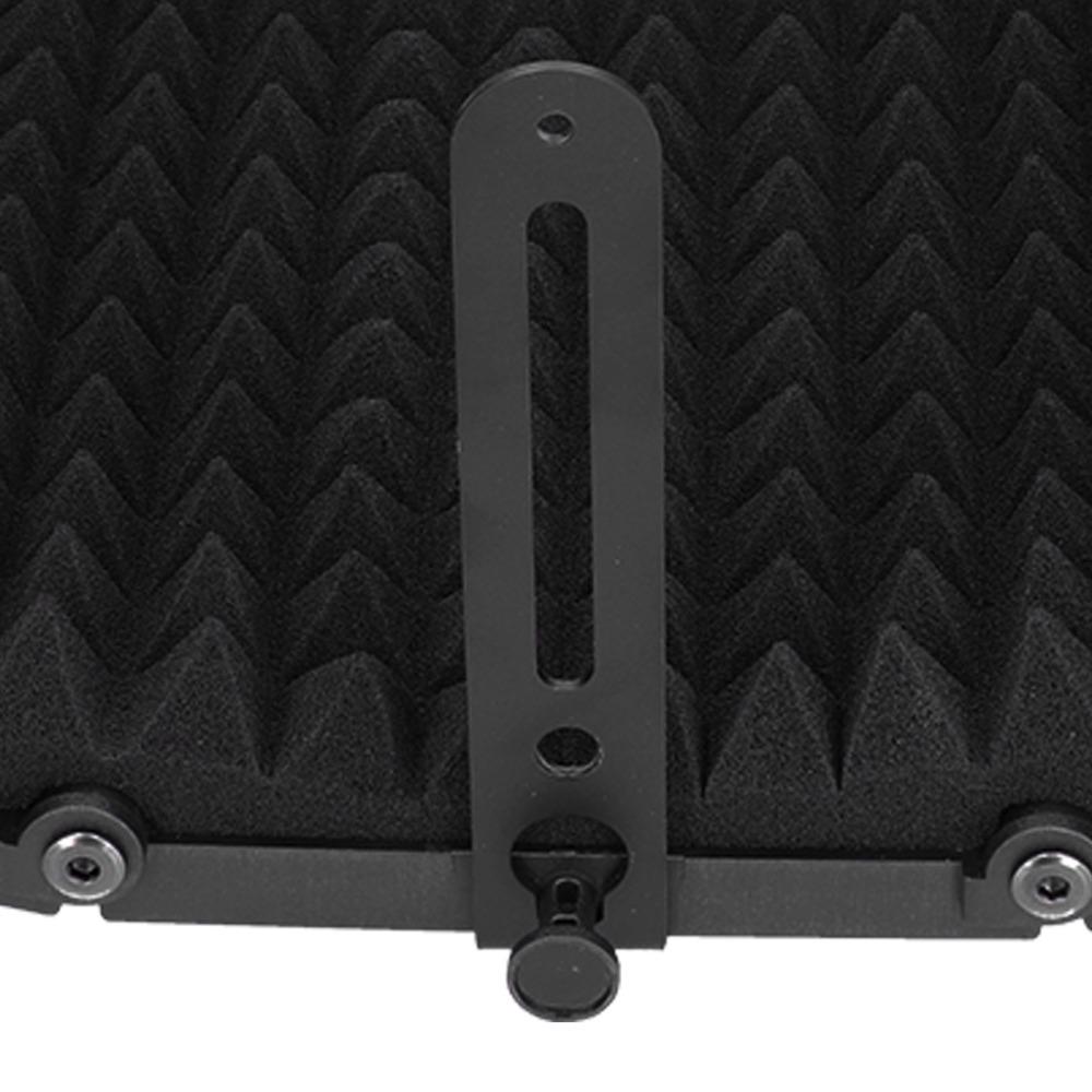 Foldable Mic Sound Absorbing Foam Reflector Adjustable Angles Portable Vocal Booth  for Recording