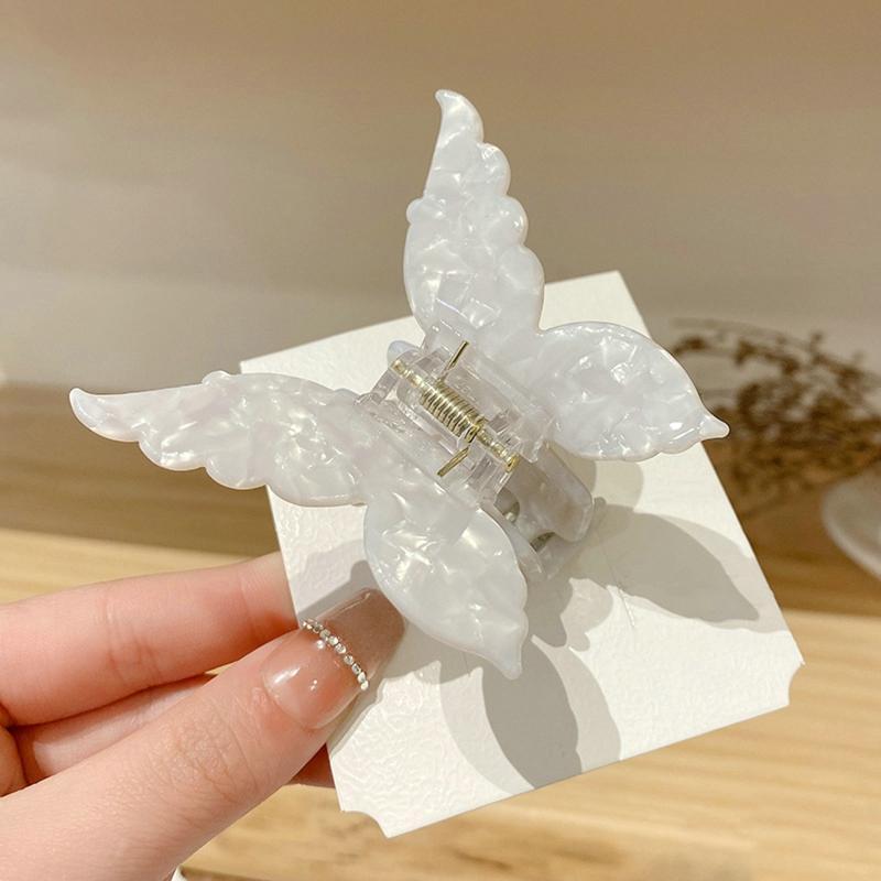 New Acetate Resin Hair Claw Sweet Butterfly Hairpin Clip Gradient Tie-Dye Colored Hair Accessories Barrettes Women Girls