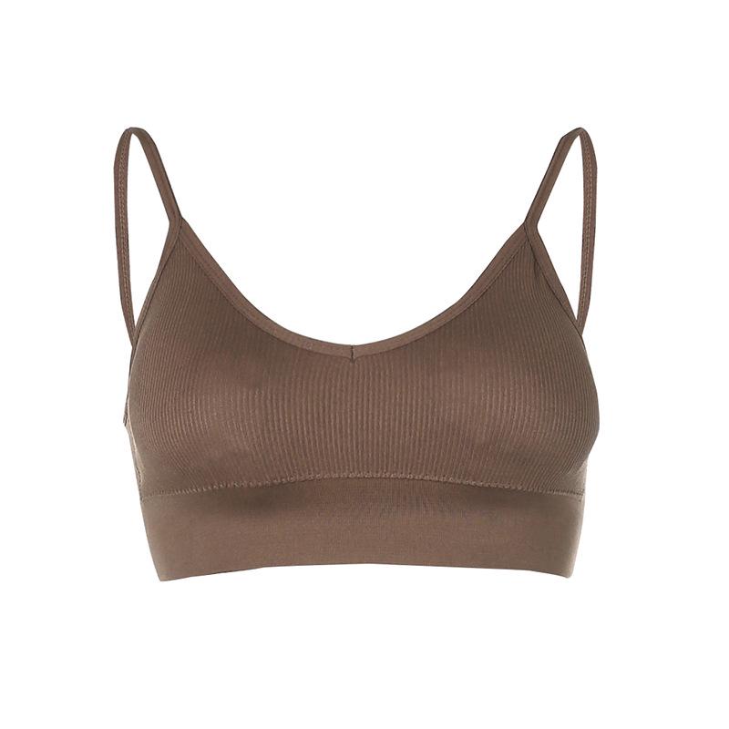 

Очаровательный жилет-халтер с глубоким вырезом на спине для женщин — однотонный, со встроенным корсетом, излучающий утонченное очарование! L коричневый