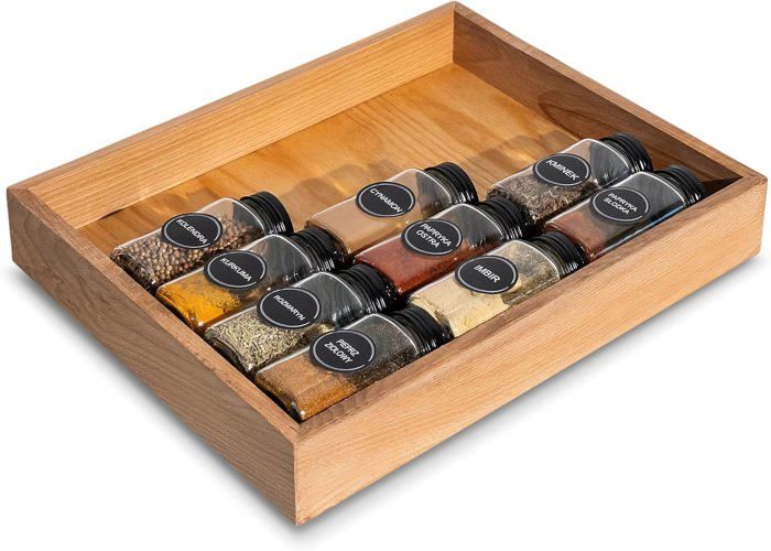 Plateau De Rangement - Creative Deco - Bois De Hêtre - 36 X 28 X 5 Cm - Organisateur - Durable