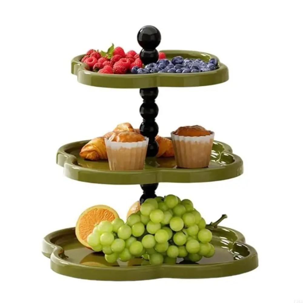 Retro Jewelry Display Rack Flower Shape Cupcake Serving Stand Tiered Serving Trays  Living Room