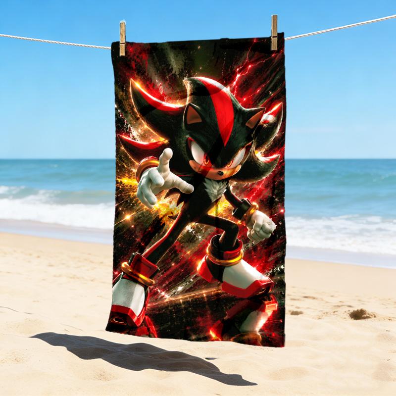 Shadow Hedgehog Stylish Digital Printing Beach Towel Quickdrying Absorbent Blanket For Beach Pool Gym Travel Christmas Gift C922480