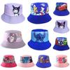 Cartoon Kids Fishing Hat With Sun Protection In Cars Stitch Spiderman And More!