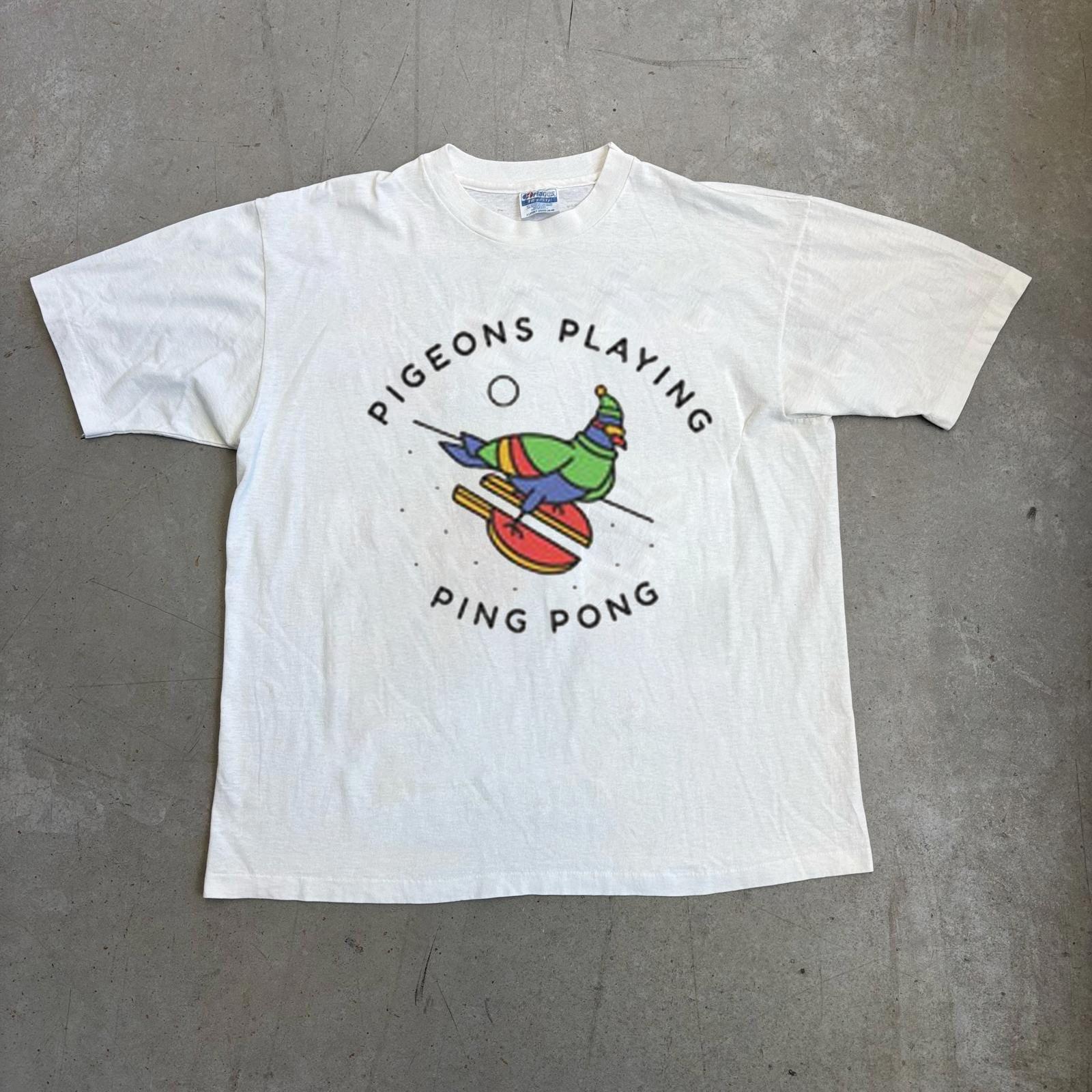 Pigeons Playing Ping Pong Band Psychology Album White S to 5XL Shirt SG850 S разноцветный