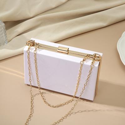 New Acrylic Transparent Women Clutch Bag Chain Luxury Brand Women Messenger Bag Evening Bag Handbag Chain Shoulder