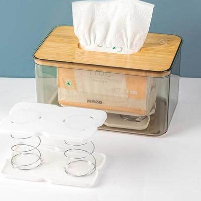 Elastic Spring Frame Tissue Box with One-Pull Automatic Paper Dispenser