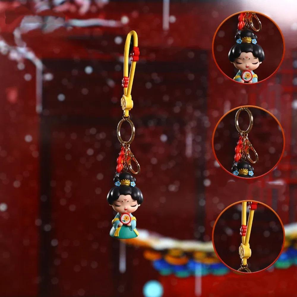 Silicone Rubber Cartoon Dolls Pendant Bag Hanging Car Key Ring Chinese Style Keychain  Gifts