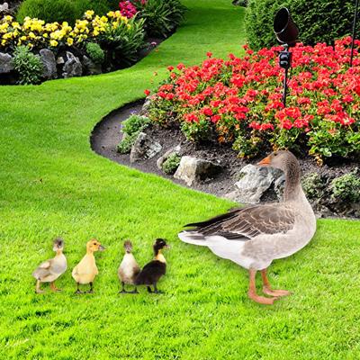 5 Stück Enten-Tierstatuenpfähle, Gartenschild für draußen, Enten-Dekor