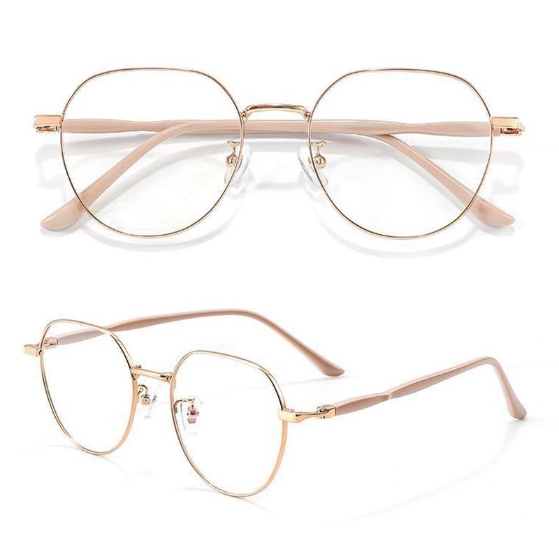 Unisex Fashion Glasses Women Trendy Round Anti Blue Light Eyeglasses Men Ultralight Computer Eyewear