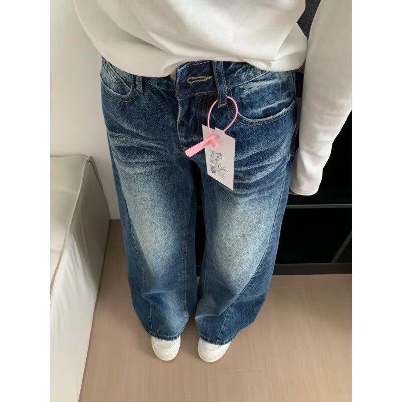 2025 Trending Hong Kong Micro-Flare Jeans: Washed, Distressed, High-Waisted, Loose, Retro Wide-Leg Style