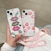 Color Lip Print for Apple 14 15pro Mobile Phone Case 13promax Soft Case 11 12 Fine Hole XSMAX Xs