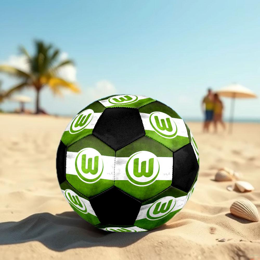 1pc Vfl Wolfsburg Soccer Ball Size 5 Indoor Soccer Ball Fashion Colorful Backyard Game - Great For Sports Fans Gift HE123