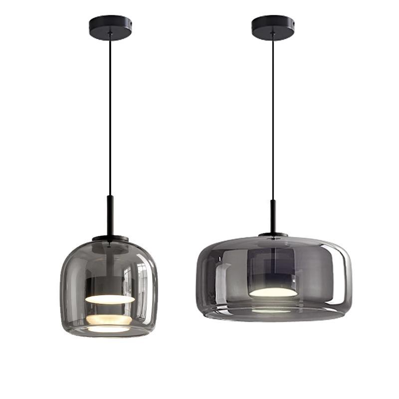 Italian Minimalist Glass Pendant Light for Bar, Study, Bedroom, or Bedside. Nordic Style, High-End, Simple Design.