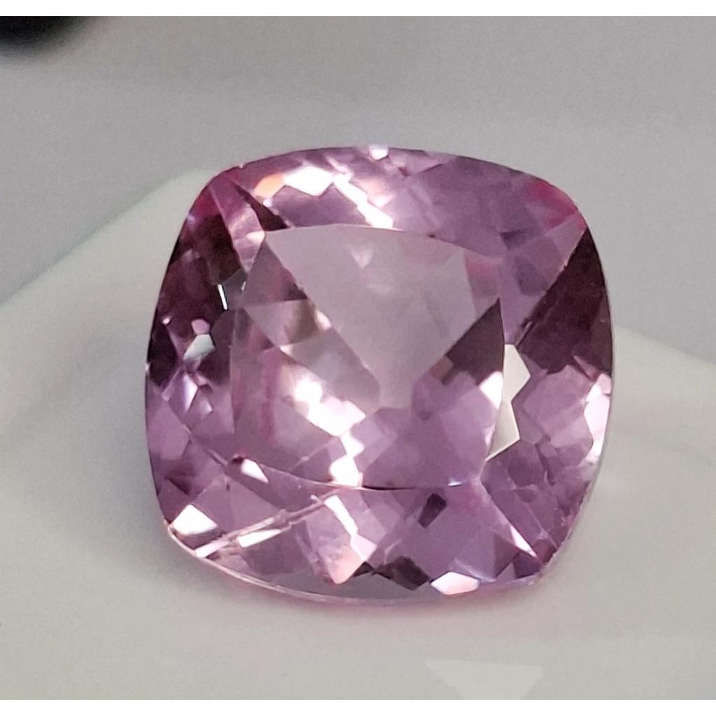 Beautiful Natural Light Pink Spinel 10-12 Ct Cushion Cut Certified Gemstone