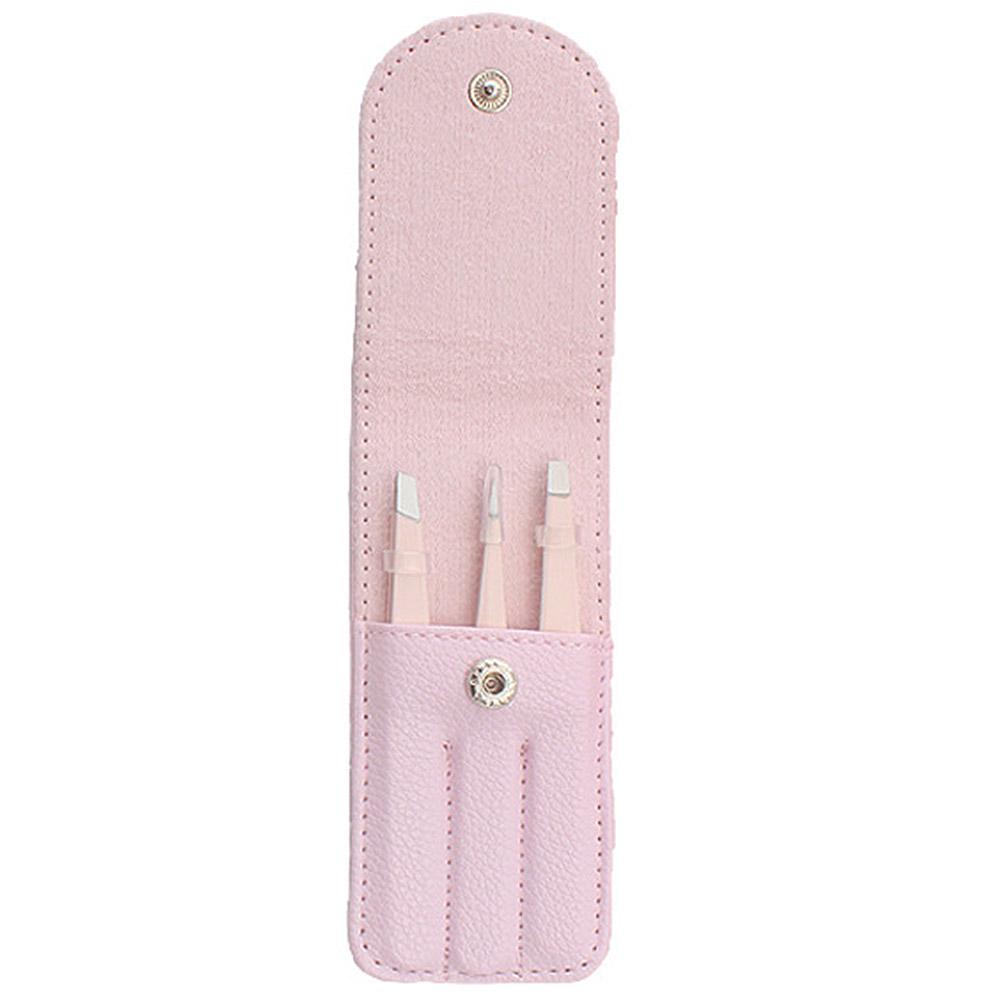 TBH 3Pcs Point Slant Flat Stainless Steel Eyebrow Tweezers Hair Removal Clips Set
