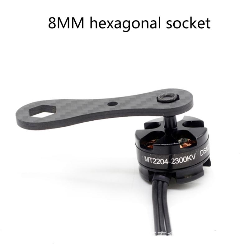 Small Hex Wrench Carbon Fiber Wrench 8/10mm Spanner 61mm/2.4-inch Length Compact-size Durable- Suitable for FPV Motor
