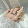 Tancise Women Classic 925 Sterling Silver  Zircon Ring Ladies Jewelry Wedding Promise Party Gift