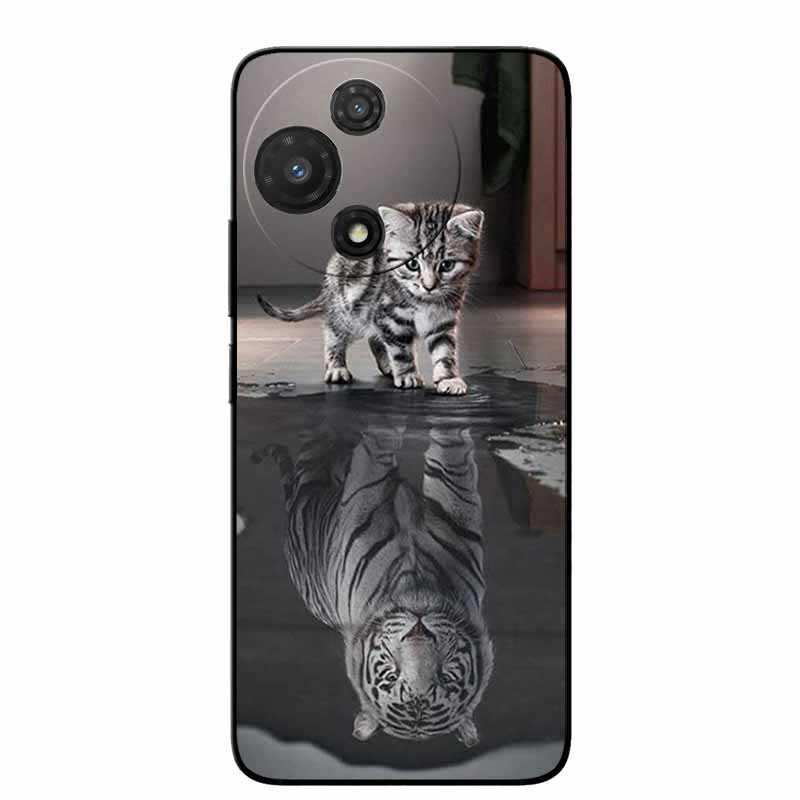 For TCL 60R 5G Case T519H Fashion Protective Silicone Back Cover Cases For TCL 60 R Animal Black Phone Funda TCL 60R T519H Coque