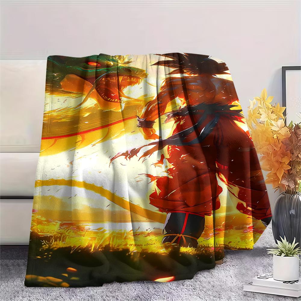 Dragon Ball Print Flannel Blanket,High Quality Comfortable for All Seasons,Home Decor,Warmth and Comfort,Perfect for Christmas Gifts