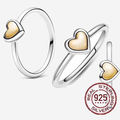 Ladies Ring New Style 925 Sterling Silver Diamond Heart -Shaped Finger Ring ,Used For Wedding Ring Engagement Jewelry Anel Gift
