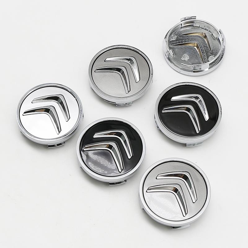 4 pezzi 3D 60mm Coprimozzo ruota auto ABS Badge Covers Sticker per Citroen C4 Picasso Xsara C5 Aircross Cactus C1 C2 C3 C6 C8