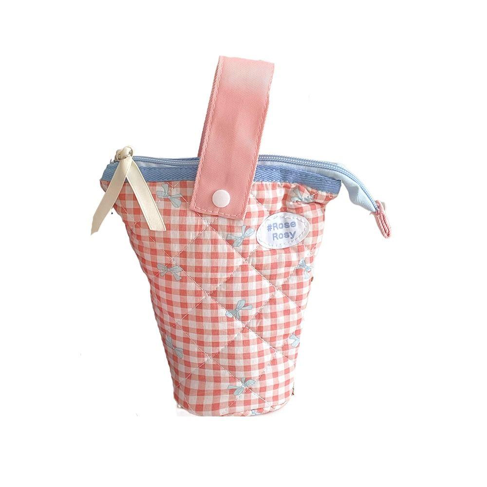 

Foldable Cylindrical Pencil Case Portable Pen Box Organizer Pencil Pouch Kids Children Gift червоний