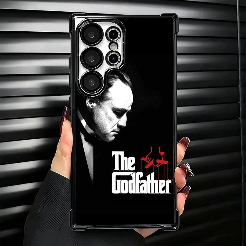 The Godfather TV Plating Phone Case For Samsung Galaxy S24 S25 FE S26 Edge S23 Ultra S22 S21 Plus S20 Anti-Fall Airabag Cover