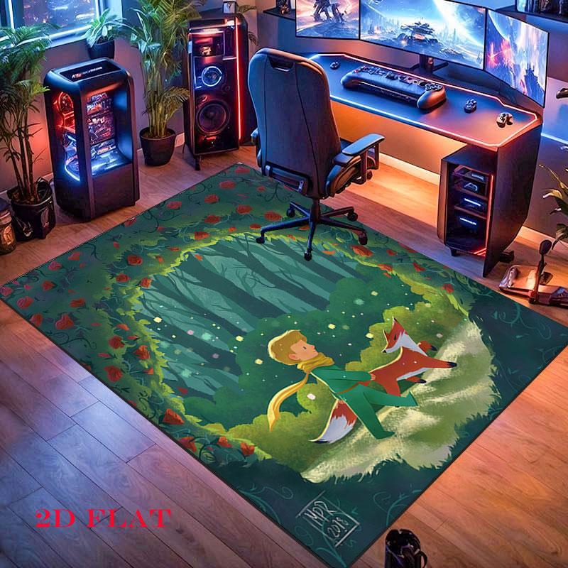 Little Prince Bloom Carpet Rug for Living Room Bedroom Home Sofa Decoration,Kids play Nonslip Floor Mat