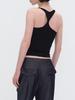 Women's Spaghetti Strap Tank Top - Black/White/Pink, Slim-Fit, Versatile Split Design