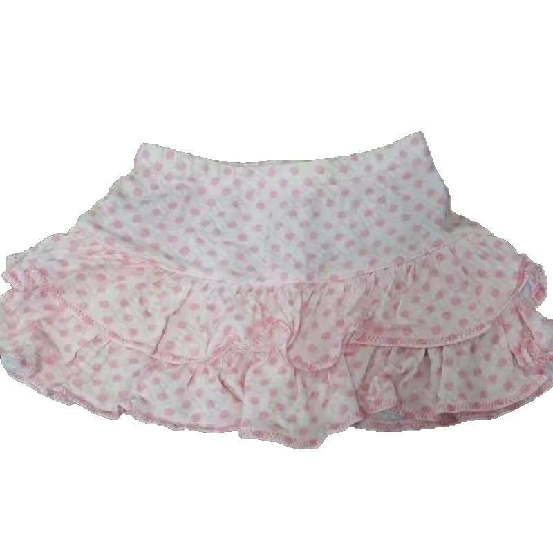 2025 Summer New Style Pink Pure Desire Style Polka Dot Cake Tutu Skirt Versatile for Women