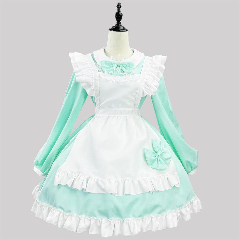 Original Super Cute Japanese-Style Black and White Maid Outfit Cross-Border Long-Sleeve Maid Costume Cosplay Performance Outfit