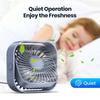 Desktop Mini Fan with Multi-angle Adjustment Office and Dormitory Desktop Ultra-quiet 3-speed High Wind Force 360°Rotatable Fans