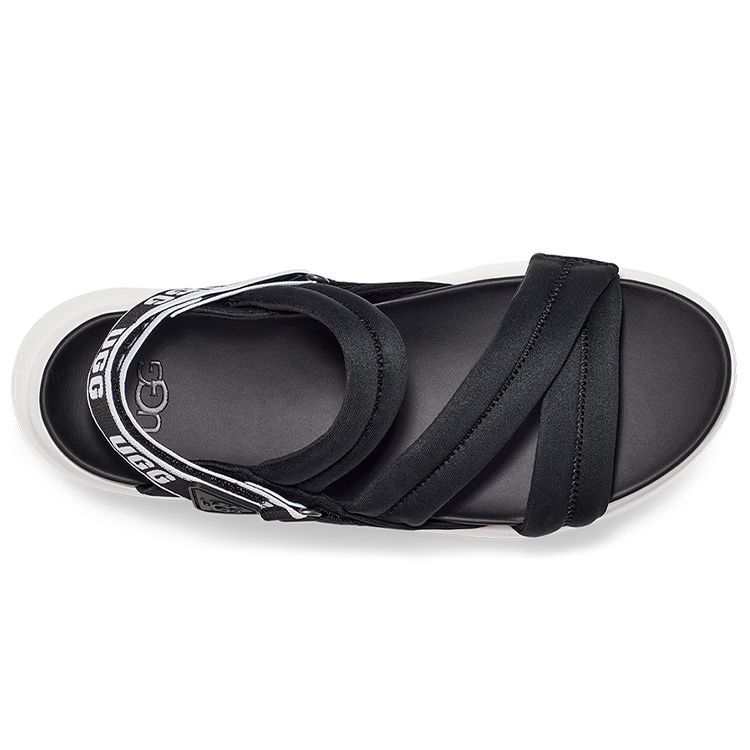 UGG Zima Ya Series Fabric Comfortable Cushioning Thick Sole Sandals Women Sandals Black 1125101-BLK