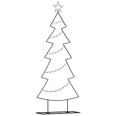 Metal Christmas Tree with Stand Black 150 Cm Steel
