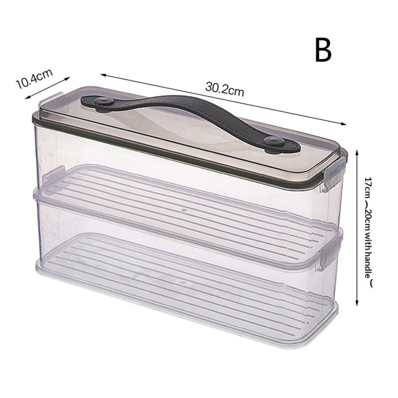 Small Food Preservation Boxes,Refrigerator Fresh-Keeping Storage Box, Fresh-Keeping Artifact,Transparent Sealed Storage Box