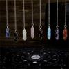 Healing Crystal Pendant Necklaces Pointed Stone Charm Necklace Spiritual Gemstones Pendants Jewelry for Women Girls