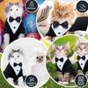 Wedding Dress with Tie Cat Birthday Tailcoat Clothes Formal Attire Small Pet Vest  Halloween