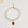 1 Pc Cat Pearl Necklace Cats & Dogs Fashionable Retro Cute Pendant Teddy Ragdoll Daily Wear Photo Shoots Decoration.