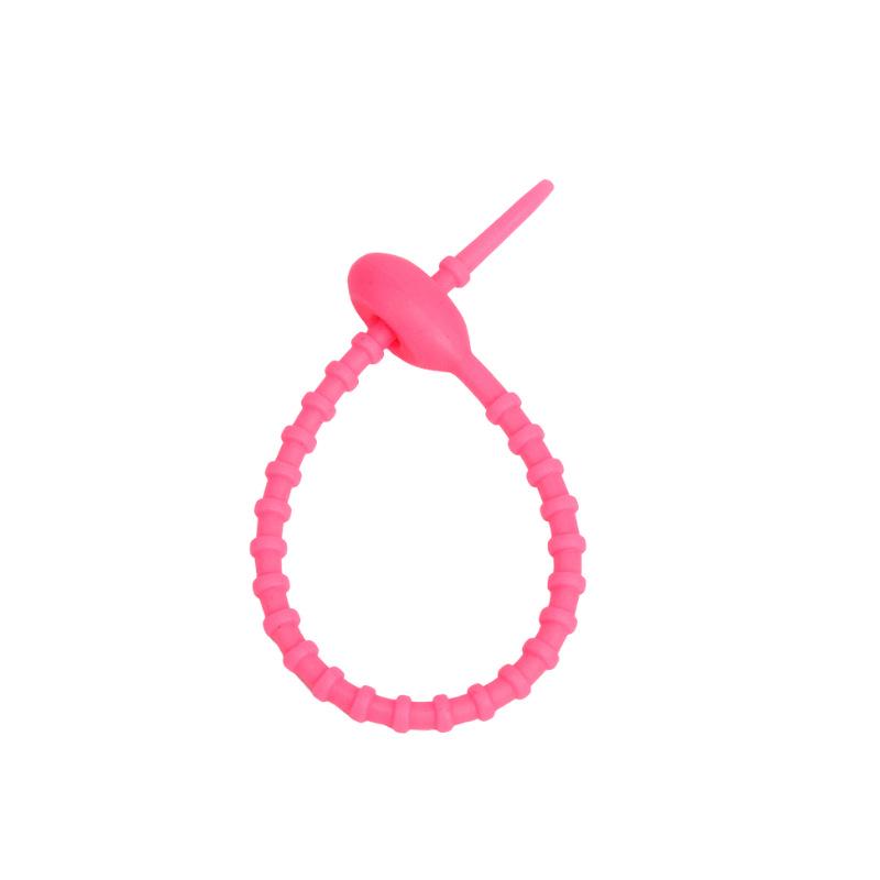 Colorful Silicone Tadpole Cable Tie: DIY Keychain, Trendy Toy, Bag Strap & Lanyard Winder