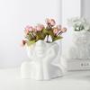 DIY Human Face Shape Silicone Flowerpot Mold Ceramics Clay Crafts Mould Epoxy Resin Concrete Molds Candle Pot Mold