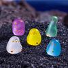 12 Pcs Mini Duck Ornaments Resin Glow-in-the-Dark Duck Figurines Miniature Duck Statues for DIY Crafts Miniature Landscape Decoration
